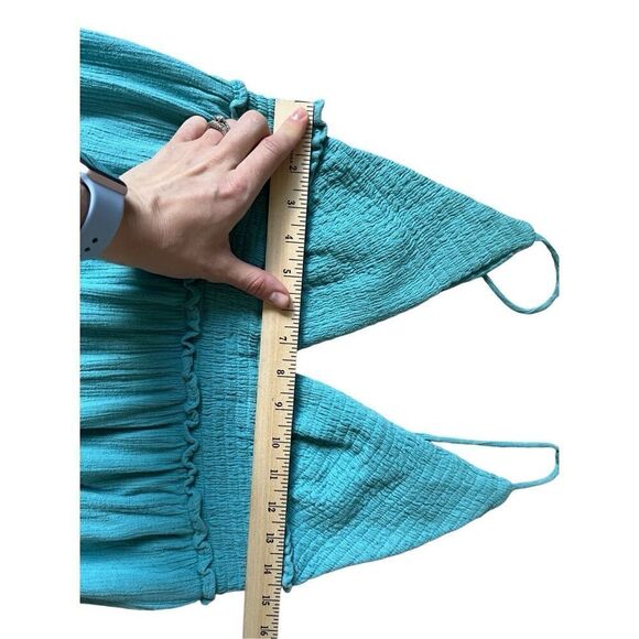 NEW Free People Blue Heat Haze Maxi Dress Size L Endless Summer Linen blend - Picture 6 of 10